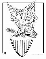 Coloring Arms Coat Pages Crest July Eagle 4th Clipart Popular Library Coloringhome sketch template