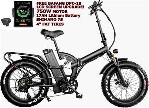 New 48v 750w Electric Bike Bicycle Off Road Fat Snow Tires Ebike 17ah