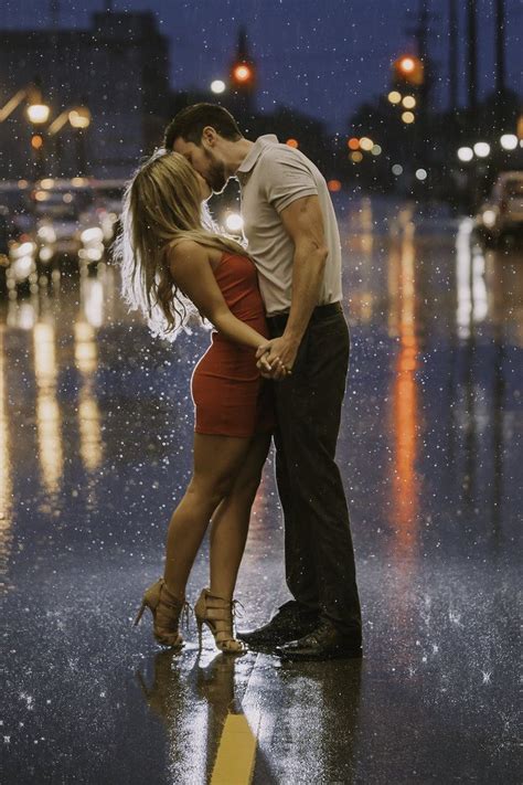 Kiss In The Rain Engagement Photo Idea By Shelley Vinson Cute Couples