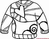 Ugly Sweater Coloring Pages Getdrawings Printable Getcolorings sketch template