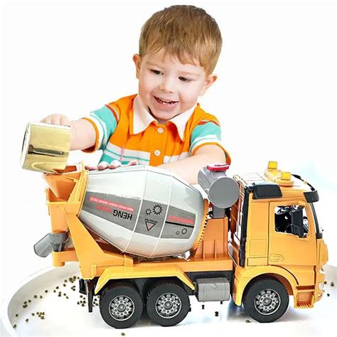 large size simulation cement truck mixer toy vehicle model inertia