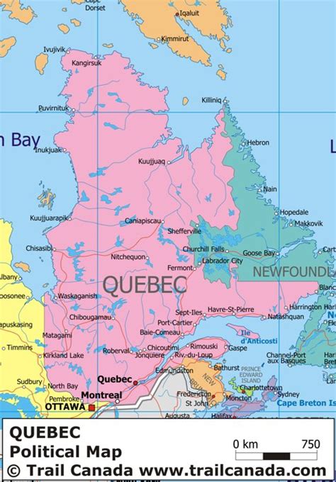 map  canada regional city   wolrd quebec map regional political