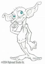 Elf Dobby sketch template