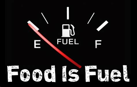 food is fuel fuel powers our car food powers our body