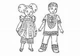 Coloring African Clothes Kids Sheets Traditional American Kwanzaa Pages Costume Colouring Clothing Printable Little Children Occasions Boys Boy Dress People sketch template