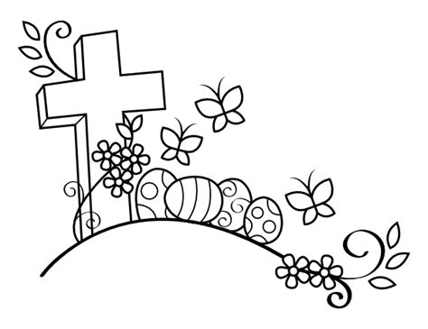 easter cross coloring pages  kids coloring pages