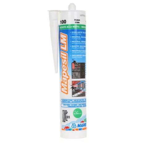 Mapei Mapesil Lm White 100 Low Modulus Silicone Sealant 310ml