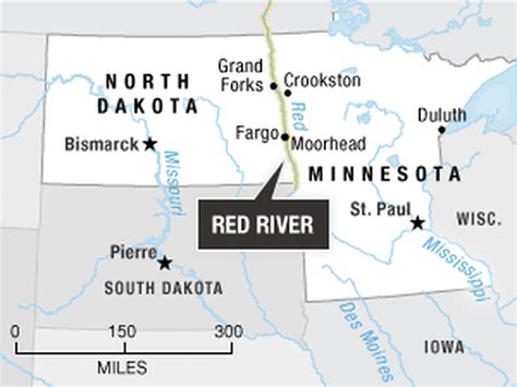 midwest towns  edge  red river rises wbur news