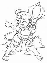 Hanuman Coloring Pages Getdrawings sketch template