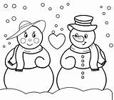 Snowman Coloring Pages Christmas Printable Family Color Print Coloriage Neige Bonhomme Noel Coloriages Holiday Book sketch template