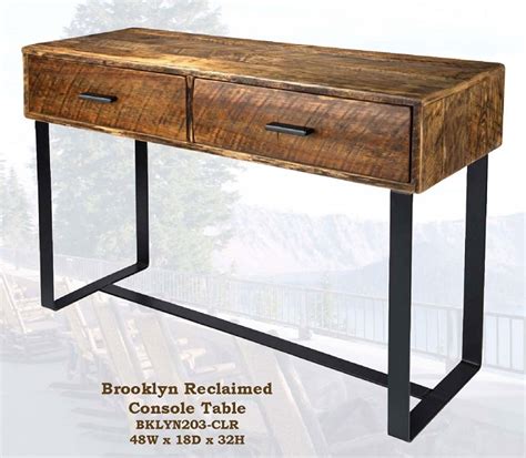 hickory brooklyn reclaimed console table