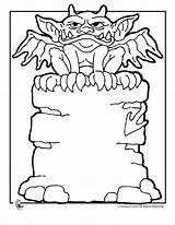 Gargoyle Coloring Pages 880px 72kb Popular sketch template