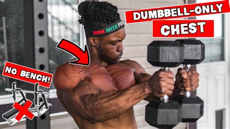 dumbbell chest workout  home  bench needed youtube