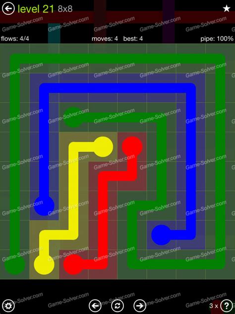 flow extreme pack 8x8 level 21 game solver