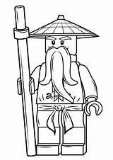 Ninjago Ausmalbild Meister Sensei Lego Ausdrucken sketch template