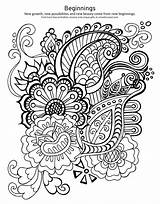 Beginnings Printable Henna Colouring Subscribe Printables Find Crystal sketch template