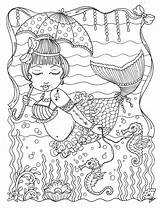 Mermaid Chubby Coloring Book Amazon Pages Muller sketch template
