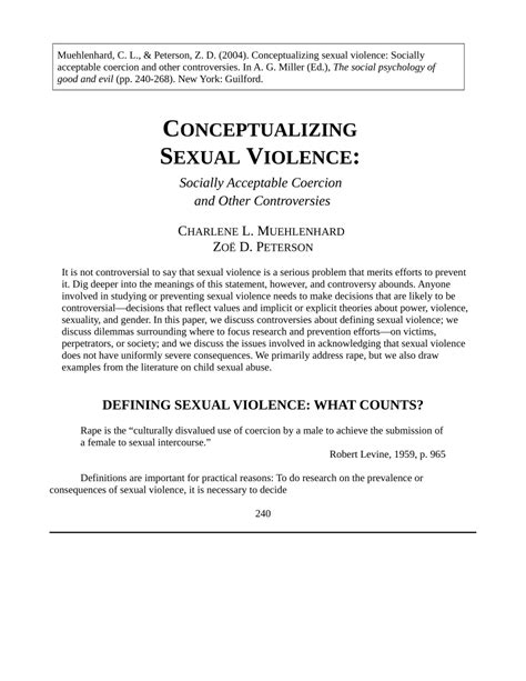 pdf conceptualizing sexual violence socially acceptable