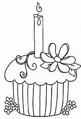 Cupcake Clipart Candle Cliparts Coloring Drawing Attribution Forget Link Don sketch template
