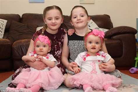 two sets of twins are born on the same day daily mail online