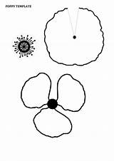 Poppy Template Poppies Printable Remembrance Paper Red Craft Kids Crafts Templates Colour Memorial Craftnhome Anzac Flower Card Felt Diy Veterans sketch template