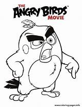 Coloring Red Birds Angry Pages Movie Printable sketch template