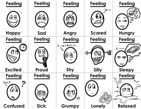 fantastic printable feelings faces tracing pages  toddlers