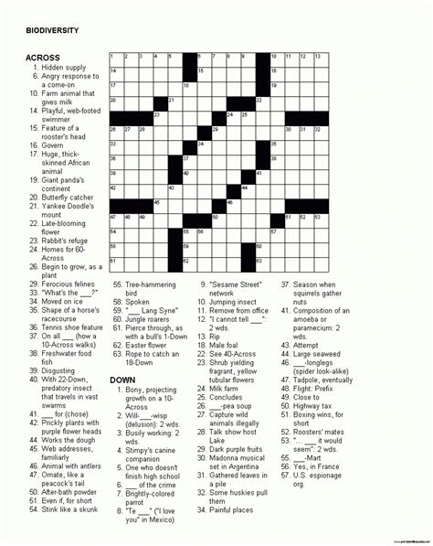 printable bible crossword puzzles  adults printable crossword puzzles