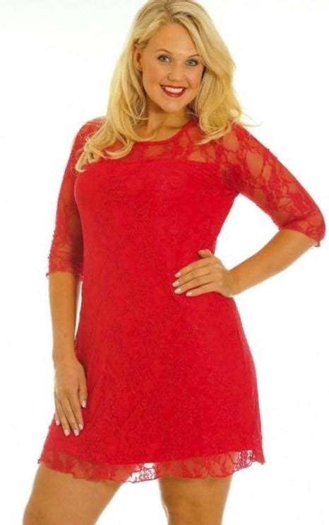 plus size sexy red dress pluslook eu collection