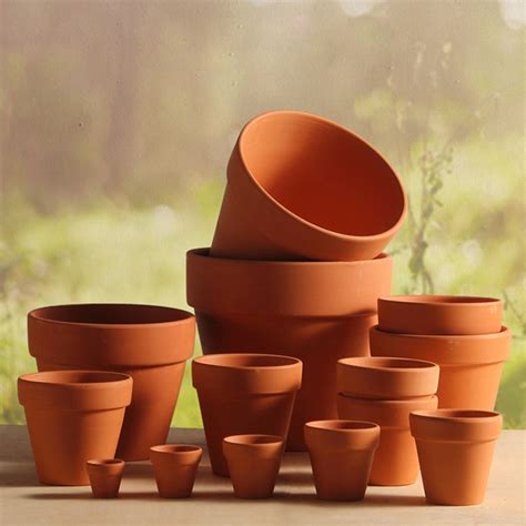 pcs terracotta pot clay ceramic pottery planter cactus flower pots