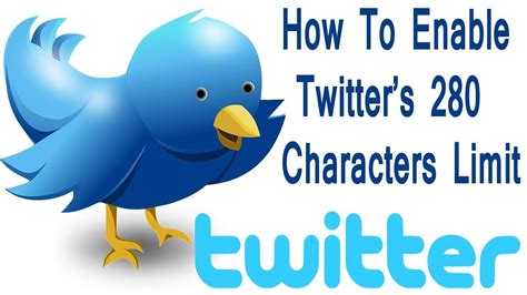 enable twitters  characters limit youtube