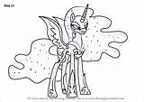 Moon Nightmare Pony Little Coloring Pages Draw Drawing Step Friendship Magic Drawingtutorials101 Learn Tutorials sketch template