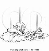 Skydiving Outline Cartoon Guy Clip Toonaday Poster Parachute Royalty Illustration Rf Print Skydiver Coloring Prints 2021 Clipartof sketch template