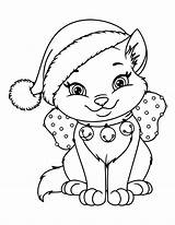 Coloring Cat Pages Printable Kitten Book Christmas Kids Colouring Etsy Animal Present Sold sketch template