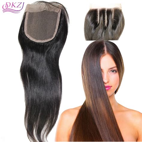 shipping brazilian virgin  human hair closures straight