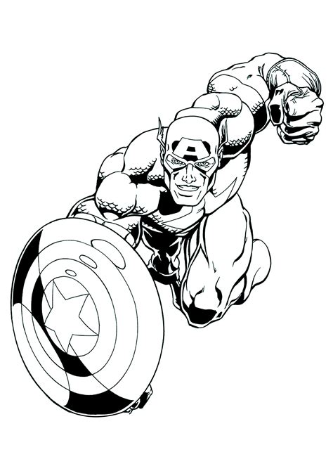 captain america printable coloring pages