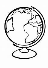 Globe Coloring Pages Earth Color Printable Clipart Kids Stand Eps Number Water Map sketch template