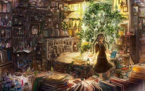 cluttered room wallpaper anime wallpapers