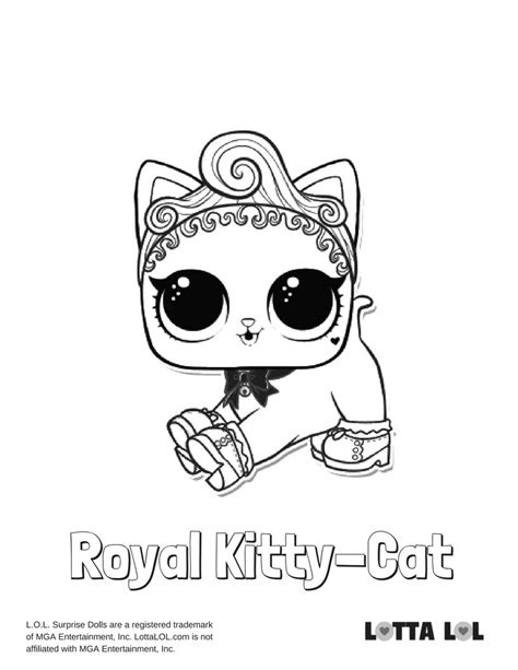royal kitty cat coloring page lotta lol coloring pages lol dolls