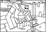 Minecraft Coloring Kids Color Pages sketch template