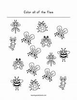 Flies sketch template