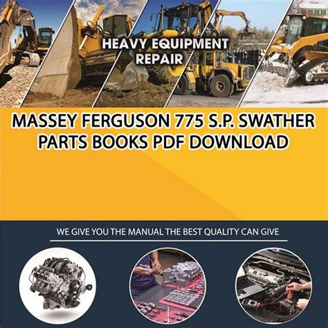 massey ferguson   p swather parts books   service