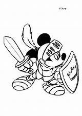 Mickey Mouse Coloring Pages Knight Musketeer Color Disney Print Kids Knights Minnie Cartoon Chevalier sketch template