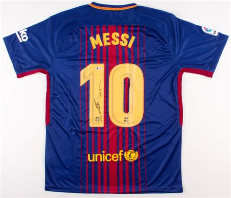 Lionel Messi Signed Barcelona Nike Jersey Beckett Coa Pristine Auction