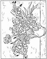 Gogh Vincent Kleurplaten Kleurplaat Irissen Malvorlage Pintor Coloringhome Irises Starry Adulti Clases Bambino Sternennacht Pinturas Sunflowers Kleurplaatjes Malvorlagen Art65 Abrir sketch template