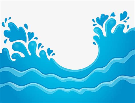 cartoon waves water clipart cartoon pencil   color water jpg