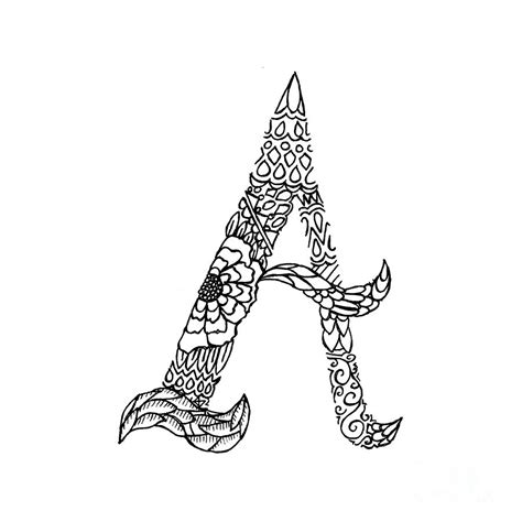 patterned letter  drawing  alyssa zeldenrust fine art america