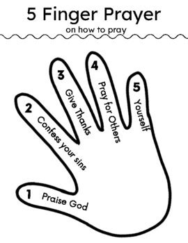 finger prayer activity packet  preschool learning garden tpt