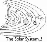 Solar System Coloring Drawing Pages Kids Cartoon Pdf Printable Getcolorings Planet Easy Clipart Color Getdrawings Paintingvalley sketch template