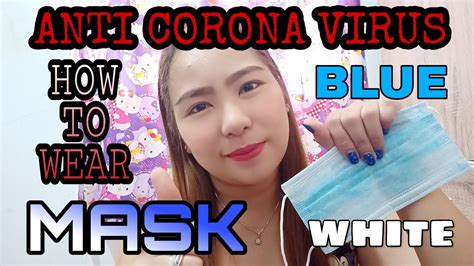 wear face mask    blue white side corona virus